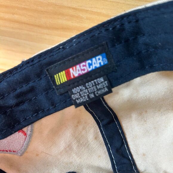 Vintage NASCAR Racing Hat American Flag USA Stars Stripes Adjustable Cap - Picture 8 of 8